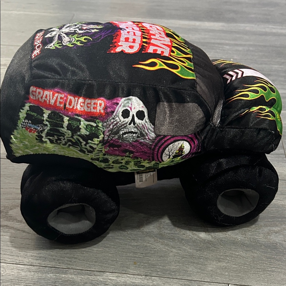Monster Jam, Gravedigger 13x9 Truck Plush Toy - Picture 3 of 8